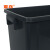 添亦 塑料垃圾桶户外方形分类学校楼道厨房环卫桶 40L加厚无盖（黑色）