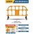 防撞桶三孔水马反光滚塑护栏吹塑施工水马围挡围栏注水道路隔离墩 围栏1600*1000黄色