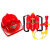 绿野客儿童消防安全帽 儿童消防玩具帽消防员头盔幼儿园安全教育角色过 红色套装12