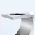 科力邦（Kelibang）不锈钢垃圾桶 宾馆酒店新概念欧式会所走廊电梯烟灰桶S型黑白根盆 KB1070 不锈钢（1个）