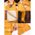 佳楚电焊工作服焊工防护防焊接 T黄色单层全皮上衣+裤子送长款牛皮手套 L