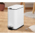 垃圾桶卫生间带盖迷你夹缝隙脚踏卧室厨房纸篓大号 10L长方形哑光白升级加厚