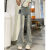 锦艾茉冬季牛仔裤小个子1502024新款浅色微喇女显瘦马蹄高 微喇黄泥网红+腰带 XL