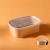 牛皮纸打包盒一次性餐盒便当盒子水果沙拉碗纸盒轻食野餐饭盒餐具 750ml牛皮方形碗+PP盖=100套