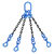 品尔优/PPU 四腿100级链条成套索具(旋转安全钩) UCG4-13  0~45° 载荷14.1t 蓝色 UCG4-13-8m 30 
