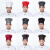 琴琴家 男女厨师工作帽酒店餐饮饭店厨师蘑菇帽 食品加工厂厨房后厨卫生帽子 酒红 均码 