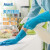 安思尔（Ansell）13-382 家务手套厨房洗碗清洁植绒衬里防水耐油天然橡胶手套 粉色 S码/小码 12付/打