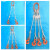 艾科堡 钢丝绳吊索具4.7吨0.5米4腿细筋钩压制钢丝绳组合吊具起重吊钩索具二肢三肢四肢AKB-GSS-08 红色