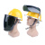 扬笙福电焊面罩安全帽式支架面屏防护冲击头戴式焊帽工专用烧氩弧焊接 红色安全帽+支架+黑屏