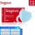 Sagovo一次性口罩 独立包装外用医科3D立体4层灭菌级防尘口罩 大号 蓝色100只