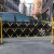 定制适合玻璃钢绝缘伸缩管式围栏电力安全施工围栏可移动护栏幼儿园隔离栏定制 黑黄1.2*6米