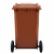 兰诗（LAUTEE）100A 大号户外垃圾桶物业环卫分类垃圾桶加厚可定制 100L棕色湿垃圾