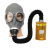 朋安 普达59式防毒面罩 喷漆化工粮食熏蒸消防全面具 鬼脸防毒面具 普达面罩+0.5米管+5号罐