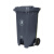 工者户外垃圾桶 环卫分类塑料垃圾桶 灰色120L加厚+中间脚踏定制GZ-22