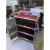 简易餐边柜碗柜厨柜三层组装柜不生锈铝合金柜橱柜厨房收纳柜 一层双门红色503345 双门