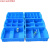 塑料盒零件盒分格箱分类盒子五金工具箱多格箱螺丝盒收纳盒周转箱 D六格蓝/外440*320*102