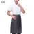 吾梓 涤棉厨师服 白色衣服+条纹围裙（型号：套装款1） 短袖-M码/件 长袖-4XL码