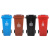 捷诺立（JNL）22404 室内垃圾桶 脚踏带盖垃圾桶 红色有害垃圾20升