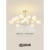 欧普锐奶油风客厅风扇灯吊灯法式创意花朵卧室灯现代简约灯全屋灯具套餐 白色 15头120CM 三色+精灵控制
