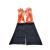喷砂机手套 帆布橡胶超耐磨 手动喷沙机手套大小可定做 橘色牛仔布一双30cm XL
