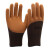 者也 发泡劳保手套 60双 棕纱棕磨砂手套防滑透气涂胶工作手套