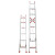 链工 单面升降伸缩梯子4米高加厚铝合金阁云梯楼工程梯子户外直梯 1.5mm厚高5米