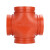 美消 消防管件 防锈漆面 球墨铸铁同径沟槽正四通 外径140 DN125