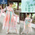 俞兆林（YUZHAOLIN）儿童汉服女童大袖衫套装中国风春夏连衣裙女孩古装裙子 绿色 140 