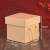 正方形礼品包装盒礼盒三层瓦楞纸盒手工礼物盒茶叶空盒牛皮纸纸盒 牛皮瓦楞天地盖盒15*15*15（5个价）