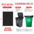 汉河酒店物业环保户外手提式黑色加厚大号垃圾袋黑色塑料袋企业定制 60*80CM50个3丝(25-42L)