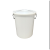 曦润 大号加厚塑料水桶带盖手提式铁柄圆形储水桶消毒化工桶 型号60白色可装水115斤【带盖】