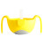 b.box贝博士box碗勺套装宝宝吃饭辅食碗儿童餐具防摔防烫吸盘碗硅胶勺 三合一碗240ml-柠檬黄