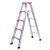 精选好货加厚人字梯折叠铝梯轻便工程梯4米5米铝合金梯子 特厚加宽加固5.0米