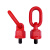 京棣工品 吊环 金属万向吊环 起重模具吊环 螺栓螺丝旋转吊扣 一个价 M20*30mm（红色） 