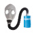 普达 自吸过滤式防毒面具 MJ-4001呼吸防护全面罩 面具+0.5米管子+P-H2S-3过滤罐
