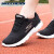 斯凯奇（Skechers）女鞋夏季运动鞋子女新款时尚绑带健步鞋透气网面舒适跑步鞋休闲鞋 黑色/白色（偏小半码） 38.5