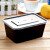 中环力安 长方形一次性餐盒塑料外卖打包盒带盖透明快餐盒 美式1250ml黑色100套带盖