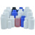 HEQI GLASS 加厚塑料样品瓶 实验室用液体化工瓶试剂包装瓶 黑色 500ml(10个/套)