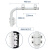 敏宏士MHS-4040Z监控双头枪机横杆支架室外路灯电线杆抱箍加长杆高速球机抱柱横臂支架0.4米 MHS-4060LQ【双鸭嘴+球机+壁装】60CM