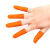 稳斯坦 WST530 一次性乳胶防滑手指套（100只）工业橡胶手指套 劳保手套 橘色27 中号