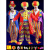 南旗小丑演出服魔术师表演服卡通小丑服套装燕尾服装男女小丑服装 Y-ZC-001 大