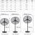 工业风扇强力落地工厂大风扇牛角扇大功率挂壁电风扇摇头立式风扇650mm壁挂扇+长线+自扣网+铝叶