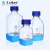 垒固 蓝盖试剂瓶棕色丝口试剂瓶蓝盖方瓶刻度样品瓶 250ml 广口蓝盖试剂瓶(GL80) 