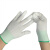 薄款PU涂掌涂指手套耐磨劳保工作防滑无尘防静电涂层带胶尼龙透气 白色涂掌手套（1双） S