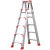 定制适用梯子加宽加厚铝合金双侧工程人字合梯伸缩折叠扶梯阁楼梯 升级加强款1.2米（铝合金材质）