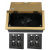 XSSITO银色不锈钢开启式地插双86型面板HDMI音频舞台专用多媒体地面插座 铜8个母卡侬