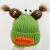 LEOSOXS可爱搞怪针织帽子女网红潮人街拍学生包头冷帽冬季加厚保暖护耳帽 绿色 M(56-58cm)