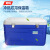 105L冷藏箱户外保鲜箱海钓鱼箱冰桶外卖配送箱保温箱 105L蓝色白盖[高配-六面PU]+加