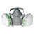 一护 防毒面具 防氨/硫化氢气体 面具+6004CN滤毒盒+KN95滤棉+压盖7件套