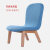 新款小木凳带靠背实木矮凳布艺椅子家用换鞋凳飘窗懒人休闲沙发凳 可拆洗本架蓝色布